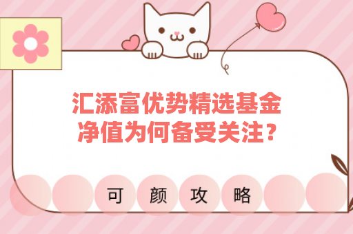 汇添富优势精选基金净值为何备受关注？