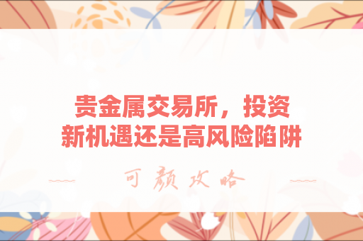 贵金属交易所，投资新机遇还是高风险陷阱？