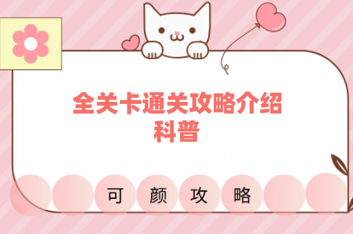 全关卡通关攻略介绍科普